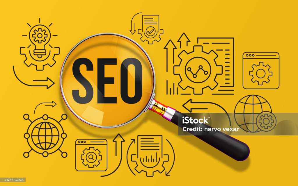 SEO concept showing website optimization for search engines